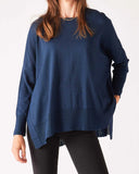 Amour Sweater | Light Navy + Bronze Hearts