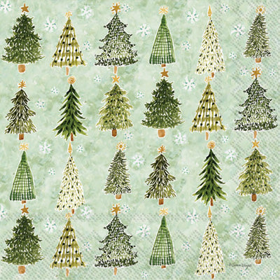 Christmas Tree Pattern Cocktail Napkins