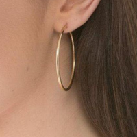 Smooth Round Gold Hoop | 2 Inch