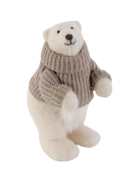 Small Cream Fur Polar Bear