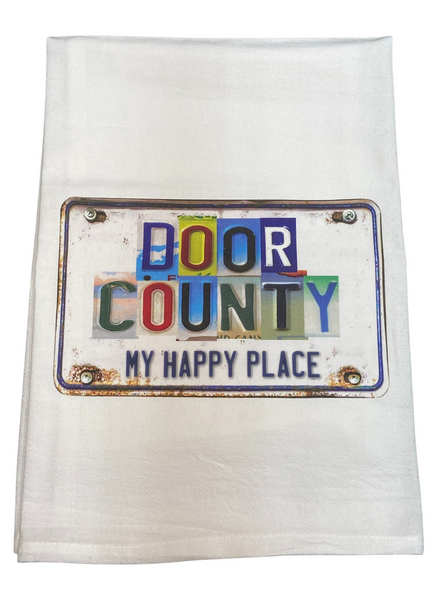 Door County License Plate Towel