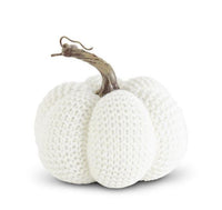 White Knit Pumpkin | 5.75 inch