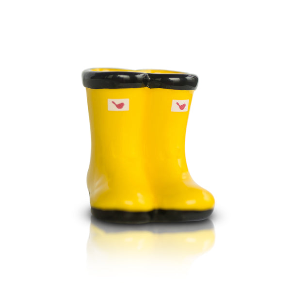 St. Jude jumpin puddles | yellow rain boots mini by nora fleming