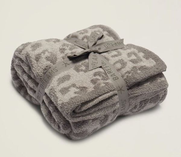 CozyChic Barefoot in the Wild Throw | Linen & Gray