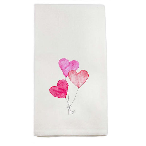 Three Heart Balloon | Dish Towel