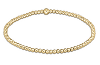 Extends 7.5" Classic Gold Bead Bracelet | 2.5mm