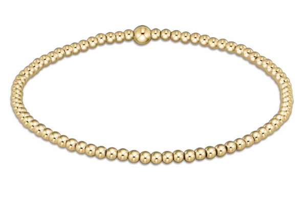 Extends 7.5" Classic Gold Bead Bracelet | 2.5mm