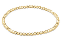 Extends 7.5" Classic Gold Bead Bracelet | 3mm