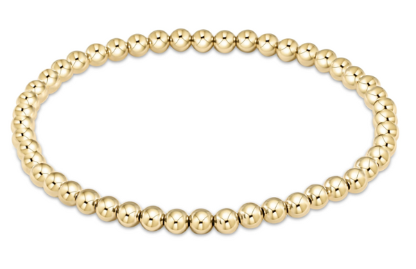 Extends 7.5" Classic Gold Bead Bracelet | 4mm
