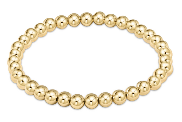 Extends 7.5" Classic Gold Bead Bracelet | 5mm