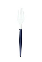 Navy & White Cocktail Forks | 20pc Set