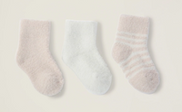Pink Pearl | CozyChic Infant Socks | Set of 3