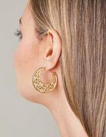 Cane Hoop Earrings | Gold