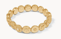 Monarch Coin Stretch Bracelet | Gold