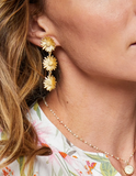 Daisy Dangle Earrings | Gold