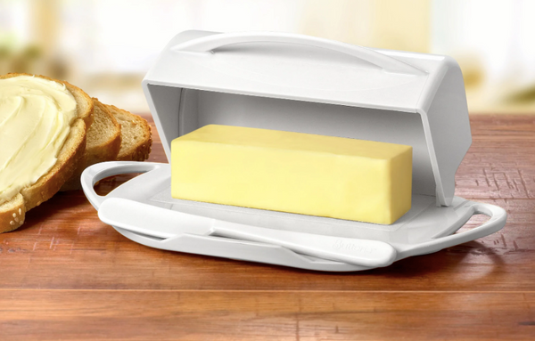 White Butterie Butter Dish
