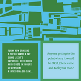 8 Cups of Water | Reversible Cocktail Napkins