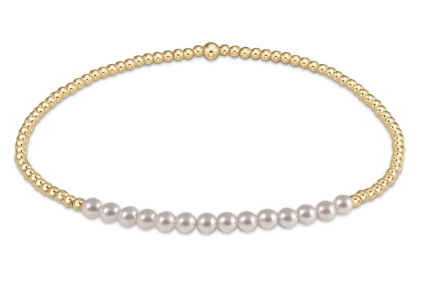 Gold Bliss 2mm Bracelet | Pearl