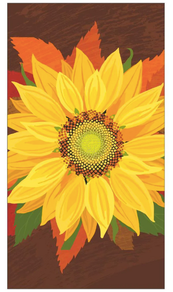 October Sunflower Guest Towels