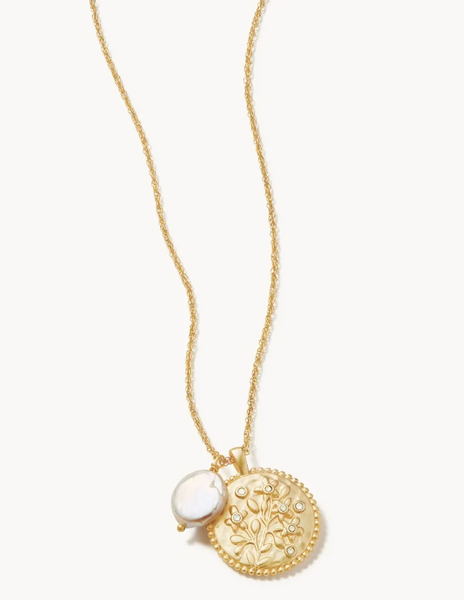 Gold & Pearl Floret Necklace | 17inch
