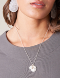 Silver & Pearl Floret Necklace | 17 inch
