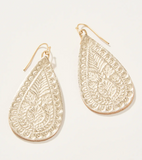 Penelope Leather Earrings | Gold
