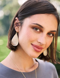 Penelope Leather Earrings | Gold