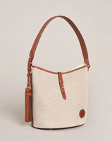 Reeve Bucket Purse | Woven Saddle Brown