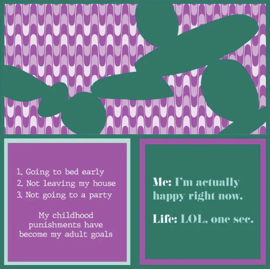 Adult Goals + Life : LOL | Reversible Cocktail Napkins