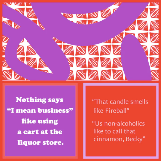 Liquor Store + Fireball | Reversible Cocktail Napkins