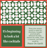 Peace on Earth | Reversible Cocktail Napkins