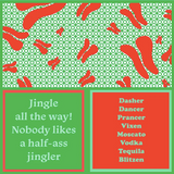 Christmas Blitzen | Reversible Cocktail Napkins
