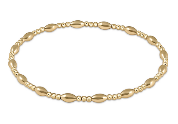 Harmony Sincerity Pattern Gold Bead Bracelet | 2mm
