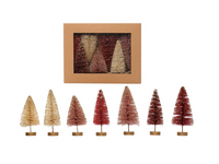Sisal Bottle Brush Trees | Boxed Set of 7