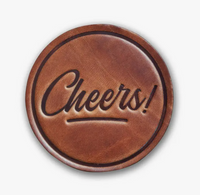 Cheers | Leather Coaster