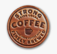 Strong Coffee | Leather Coaster