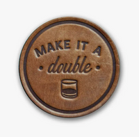 Make it a Double | Leather Coaster