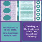Outdoorsy | Reversible Cocktail Napkins