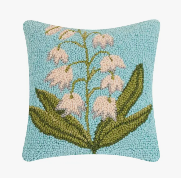 Square Lily of the Valley Hook Pillow