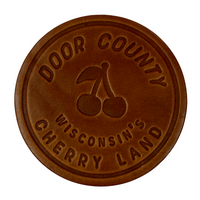 Wisconsin's Cherry Land | Leather Coaster