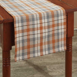 Apricot & Stone Plaid Table Runner | 54 Inch