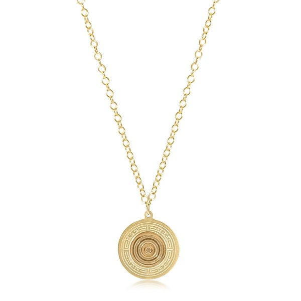 Large Gold Athena Charm Necklace | 30 Inches