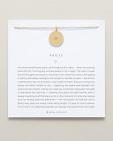Pause Necklace | Gold