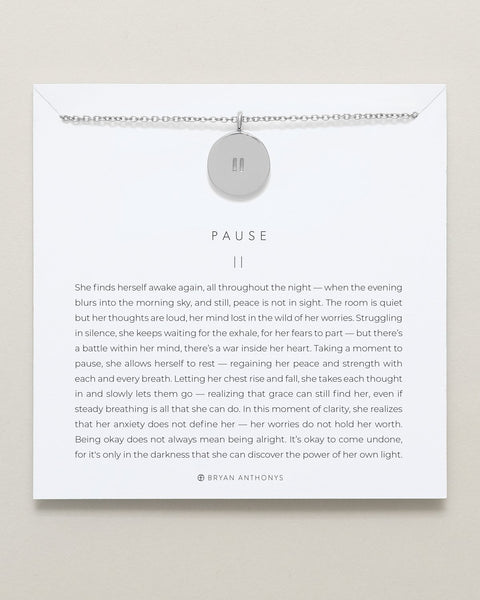 Pause Necklace | Silver