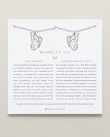 Wings to Fly Necklace Set | Silver