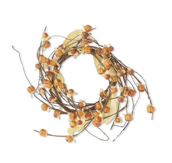 Orange Bittersweet & Pumpkins Candle Ring