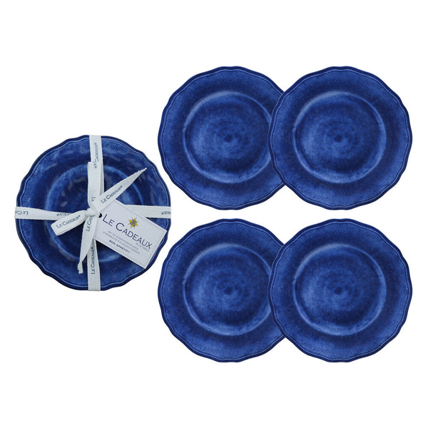 Campania Blue Appetizer Plates | Set of 4