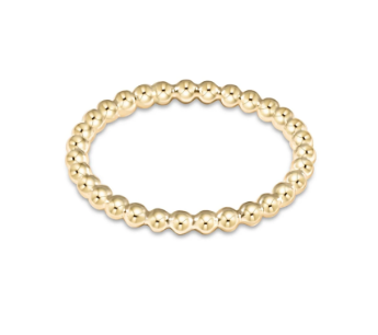 Classic Gold 2mm Bead Ring | Size 8