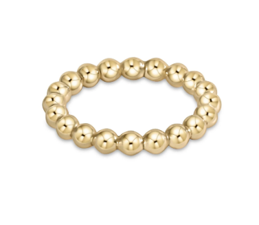 Classic Gold 3mm Bead Ring | Size 8