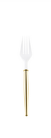Gold & White Cocktail Forks | 20pc Set